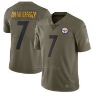 Camiseta NFL Limited Nino Pittsburgh Steelers Pittsburgh Steelers 7 Roethlisberger 2017 Salute To Service Verde